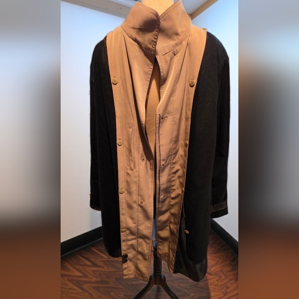 492 Gallery New York Womens Plus Size 1X Water-Resistant Hooded Rain Coat Jacket - Picture 9 of 11